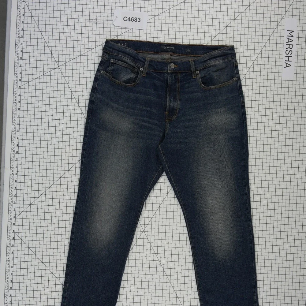 Lucky Brand 223 Straight Jeans Men's Size 36x30 Dark Wash Blue Stretch Denim